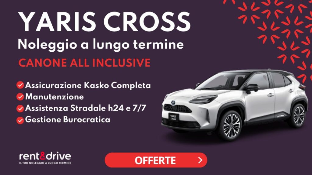 Banner offerta noleggio a lungo termine Yaris Cross