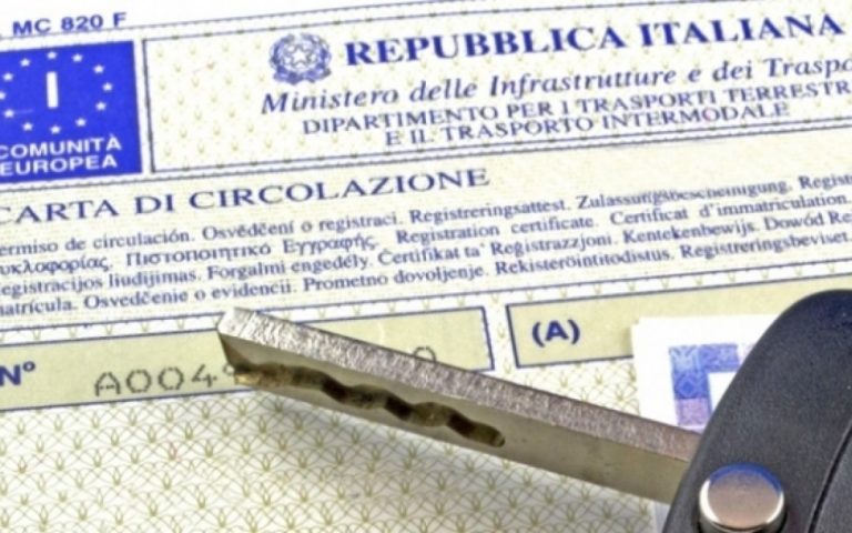 Intestazione temporanea auto