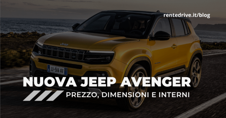 Nuova Jeep Avenger|nuova jeep avenger affitto