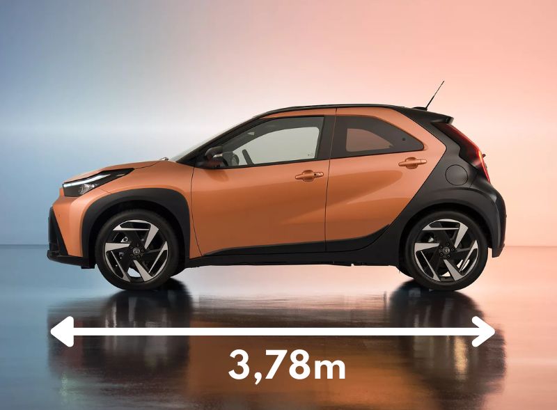 Dimensioni Toyota Aygo X 2025