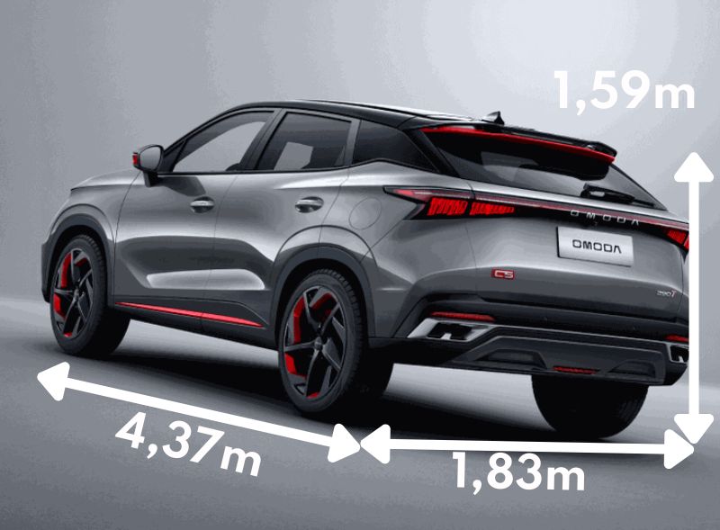 Dimensioni Chery Omoda 5
