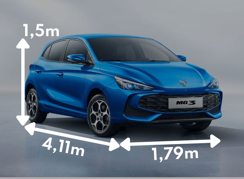Dimensioni MG 3 Hybrid +